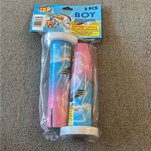 Blue smoke bombs for gender reveal
